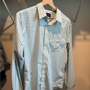 Untuckit Blue and Green Checkered Men's Shirt